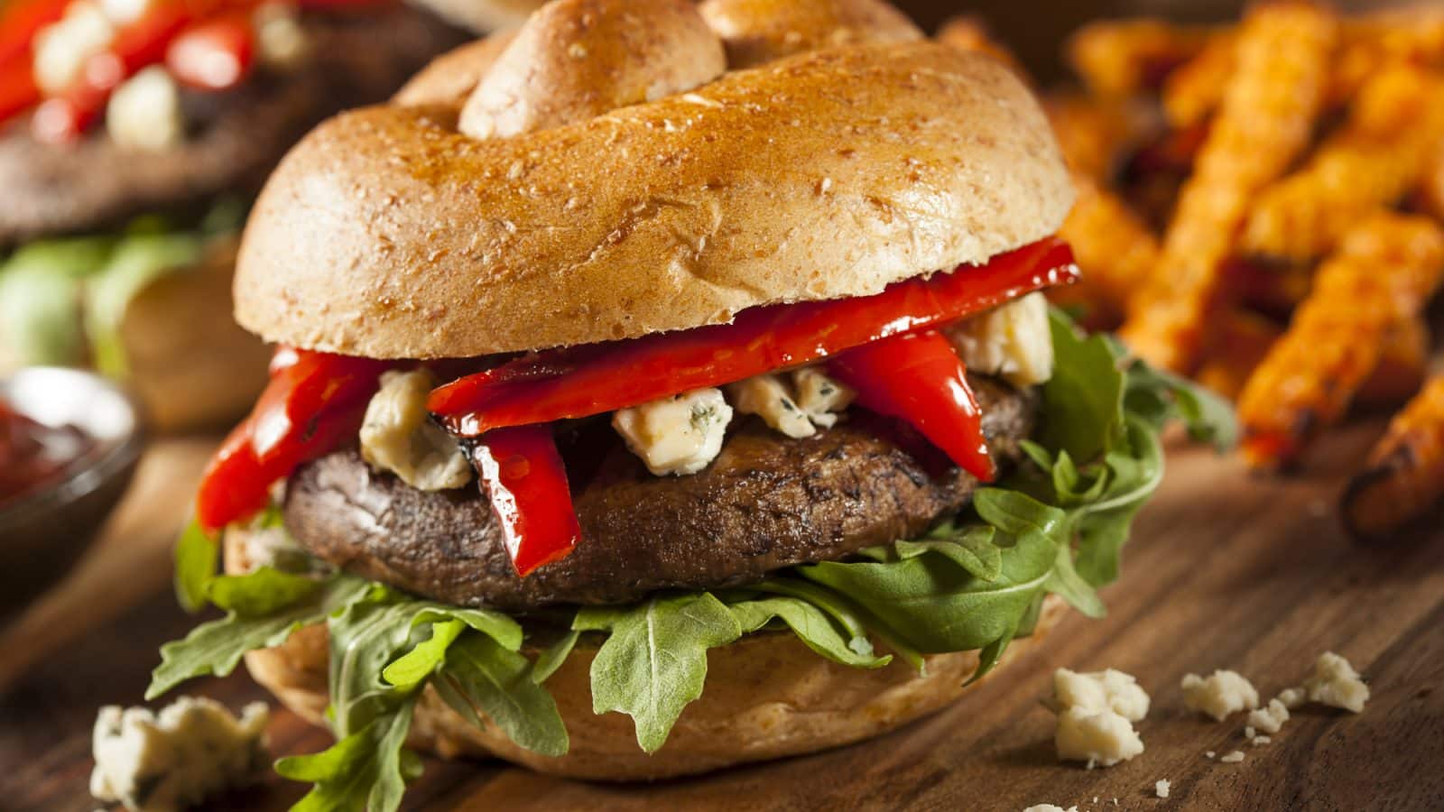 Mushroom and Tofu Feta Burger - MegUnprocessed