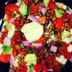 Jicama Lentils Nachos 