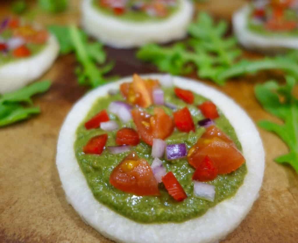 Superfied Skinny Pesto Pizza