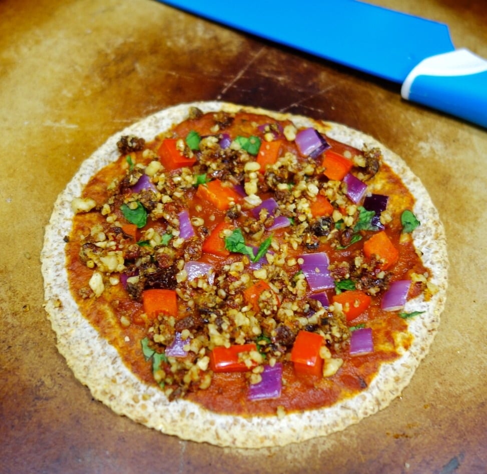 Vegan Chorizo Pizza 