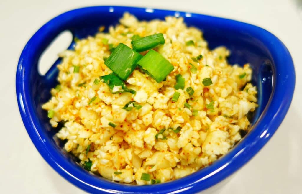 Raw Cauliflower Mexican Rice 