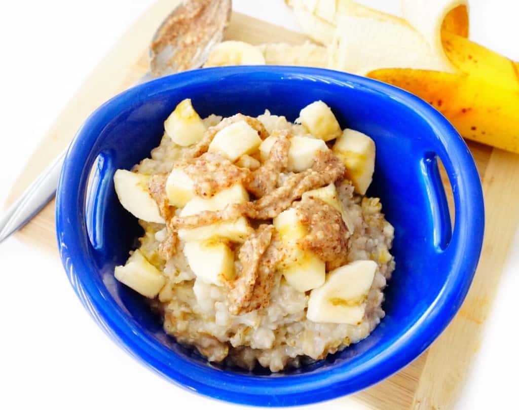 Almond Butter Banana Sprouted Oats