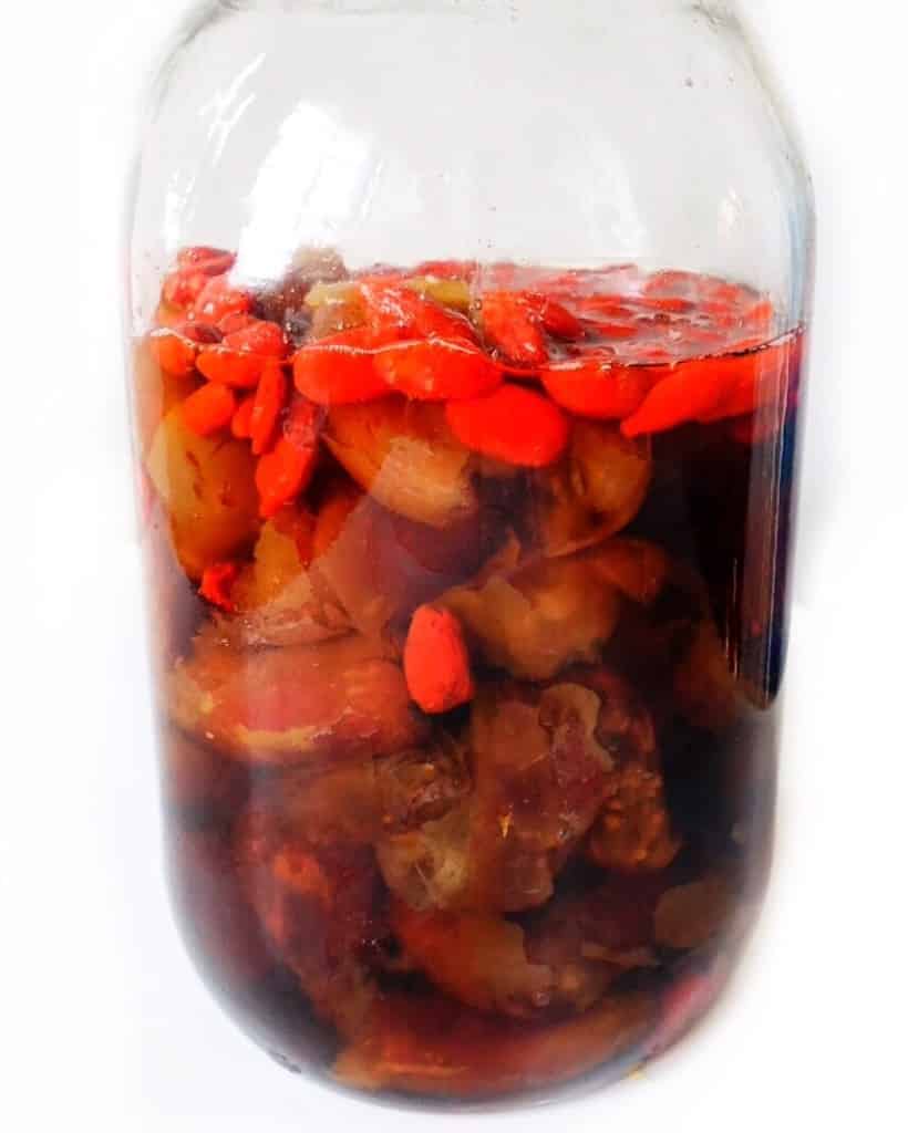 Soaking Goji Berries and Dates