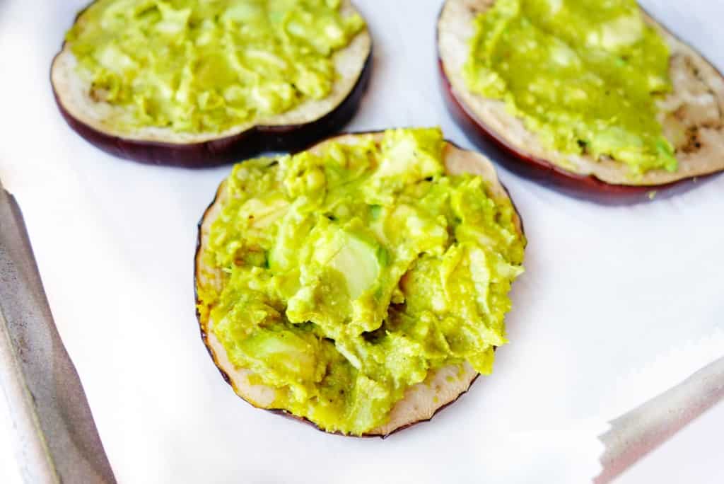 Avocado Tomato Eggplant Rounds 