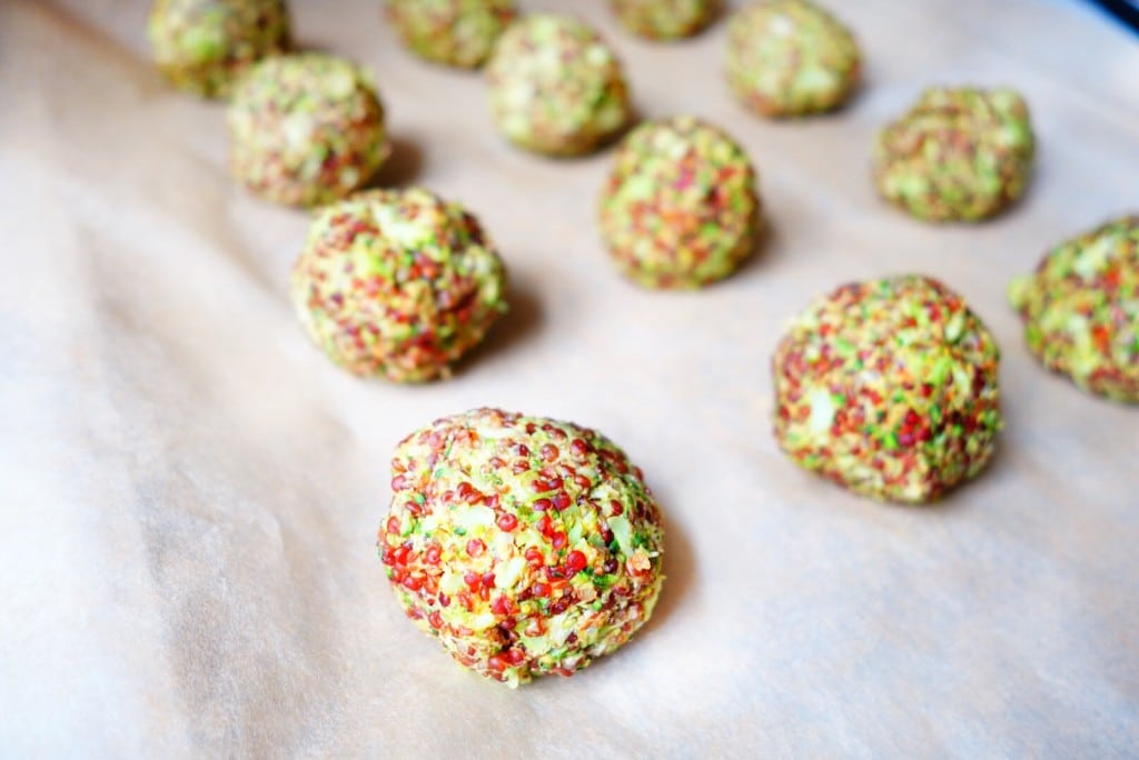 Quinoa Brocolli Balls before baking