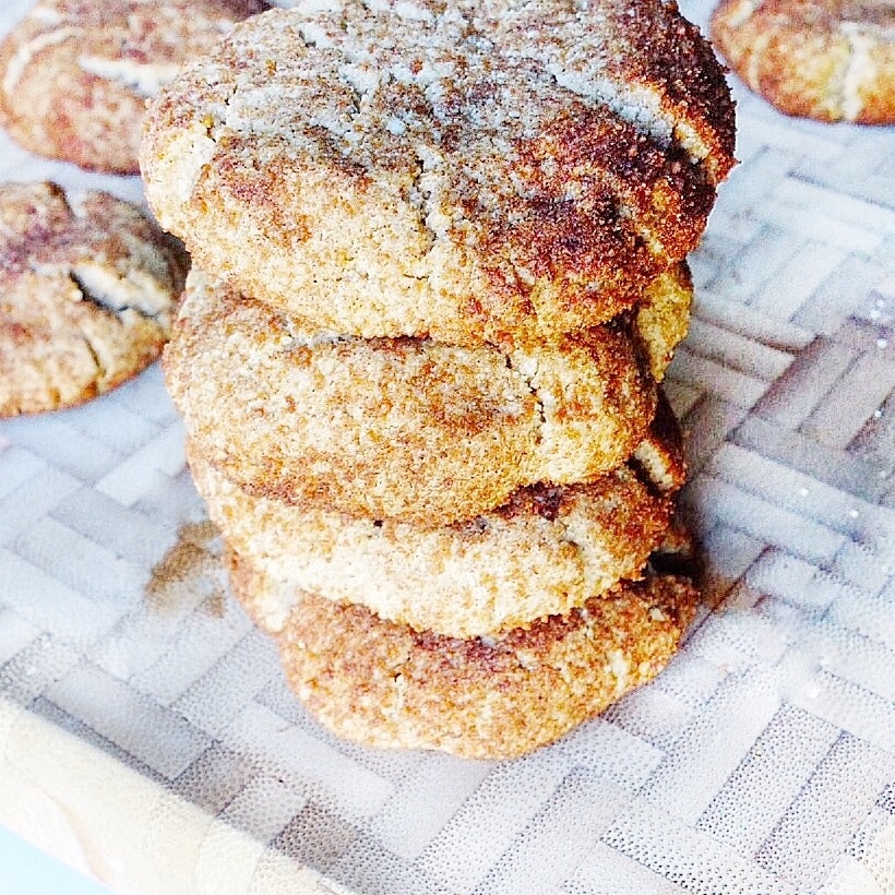 Grain-Free, Vegan Snickerdoodle cookies 