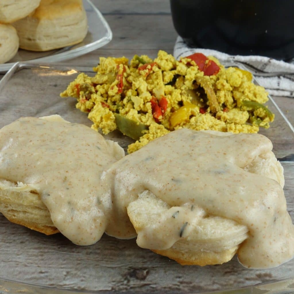 Plant-based Biscuits and Gravy (Vegan and Gluten-free) 